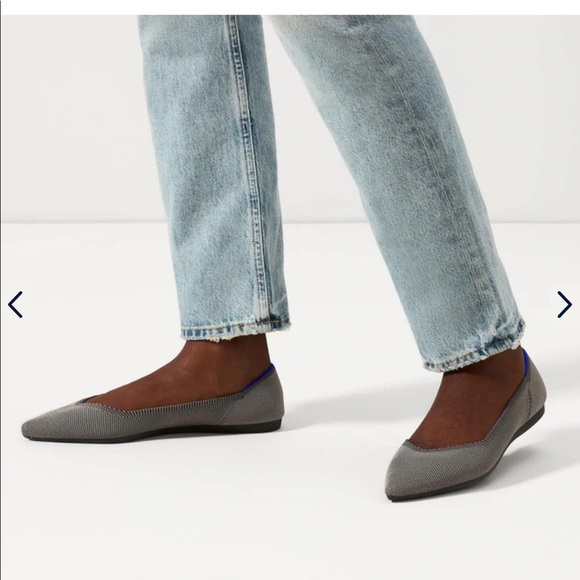 Rothy's Shoes - • Rothy’s • The Point Ballet Flats Cloud Gray Birdseye 6 Womens